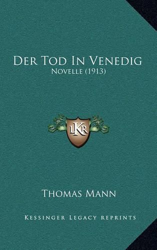 Cover image for Der Tod in Venedig: Novelle (1913)