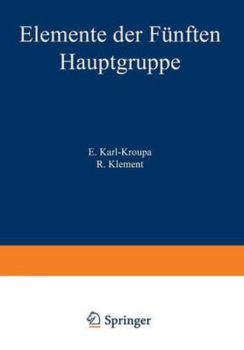 Cover image for Elemente Der Funften Hauptgruppe: Arsen - Antimon - Wismut