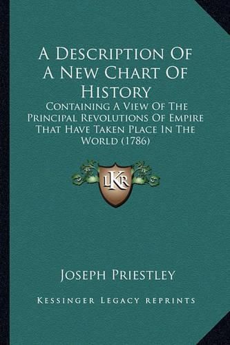 Cover image for A Description of a New Chart of History: Containing a View of the Principal Revolutions of Empire That Have Taken Place in the World (1786)