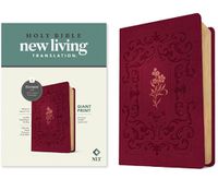 Cover image for NLT Giant Print Bible, Filament-Enabled Edition (Leatherlike, Cranberry Flourish, Red Letter)