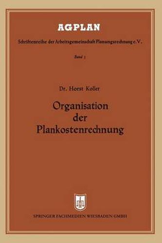 Cover image for Organisation Der Plankostenrechnung