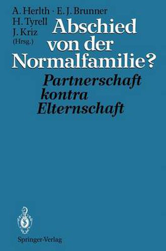 Cover image for Abschied von der Normalfamilie?: Partnerschaft kontra Elternschaft