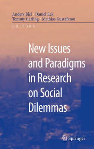 Cover image for New Issues and Paradigms in Research on Social Dilemmas