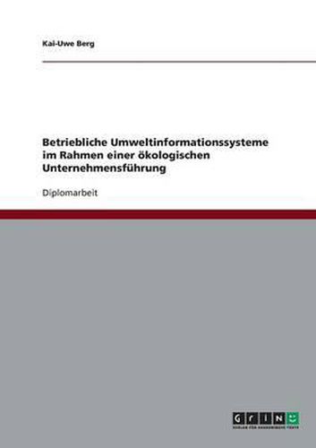 Cover image for Betriebliche Umweltinformationssysteme Im Rahmen Einer Okologischen Unternehmensfuhrung