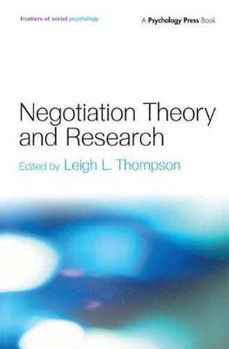 Cover image for Negotiation Theory and Research