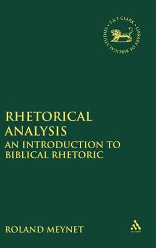 Cover image for Rhetorical Analysis: An Introduction to Biblical Rhetoric