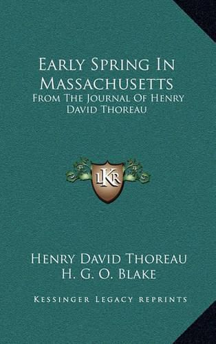 Cover image for Early Spring in Massachusetts: From the Journal of Henry David Thoreau