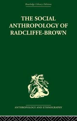 Cover image for The Social Anthropology of Radcliffe-Brown