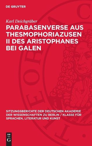 Cover image for Parabasenverse Aus Thesmophoriazusen II Des Aristophanes Bei Galen