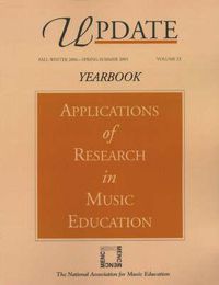 Cover image for Update: Applications of Research in Music Education