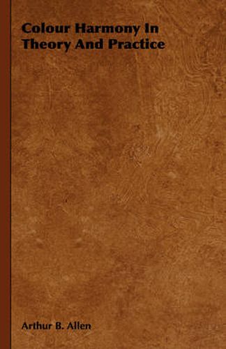 Cover image for Colour Harmony in Theory and Practice