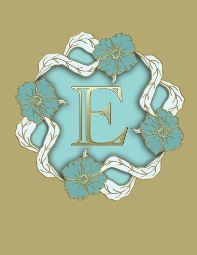 Cover image for E: 100 Pages 8.5 X 11 Monogram Notebook College Ruled Line Paper
