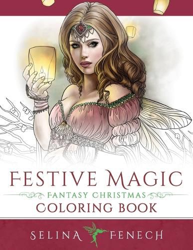 Cover image for Festive Magic - Fantasy Christmas Coloring Book