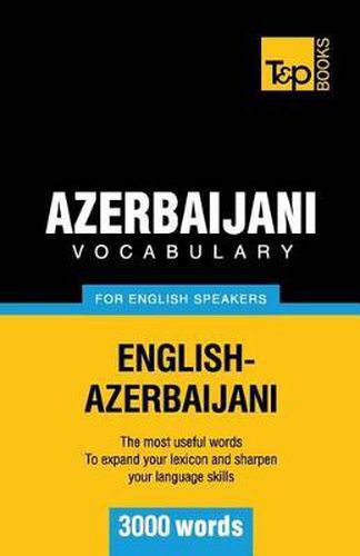 Cover image for Azerbaijani vocabulary for English speakers - 3000 words