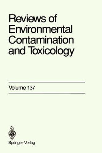 Cover image for Reviews of Environmental Contamination and Toxicology: Continuation of Residue Reviews