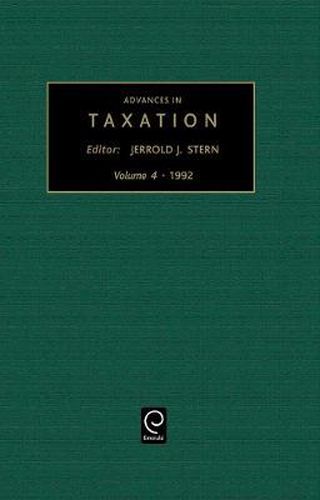 Cover image for Advances in Taxation