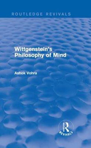 Cover image for Wittgenstein's Philosophy of Mind (Routledge Revivals)