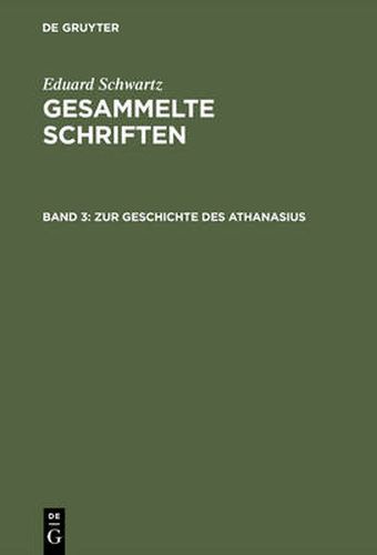 Cover image for Zur Geschichte Des Athanasius