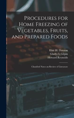 Cover image for Procedures for Home Freezing of Vegetables, Fruits, and Prepared Foods