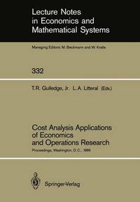 Cover image for Cost Analysis Applications of Economics and Operations Research: Proceedings of the Institute of Cost Analysis National Conference, Washington, D.C., July 5-7, 1989