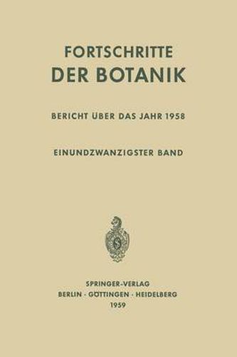 Cover image for Bericht UEber das Jahr 1958