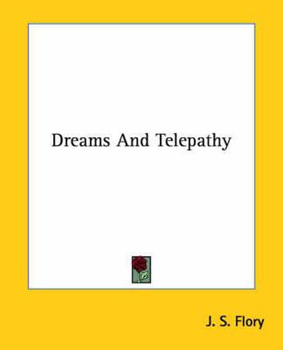 Cover image for Dreams and Telepathy