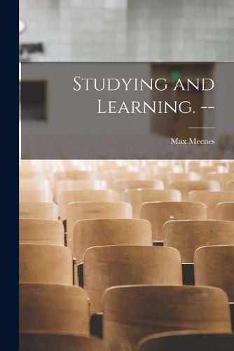 Cover image for Studying and Learning. --