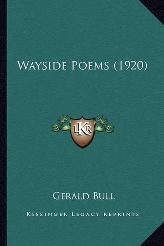 Cover image for Wayside Poems (1920)