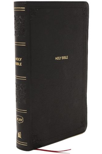 Cover image for KJV Giant Print End-of-Verse Reference Bible, Black Leathersoft, Red Letter, Comfort Print (Thumb Indexed)