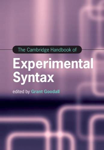 Cover image for The Cambridge Handbook of Experimental Syntax