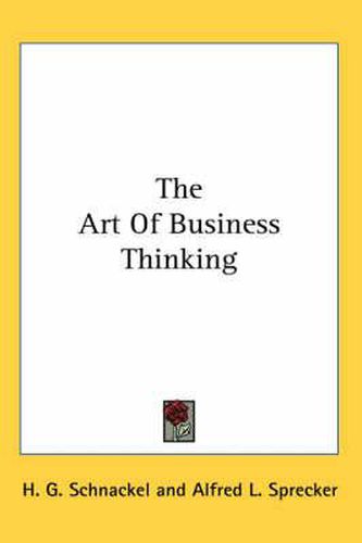 Cover image for The Art of Business Thinking