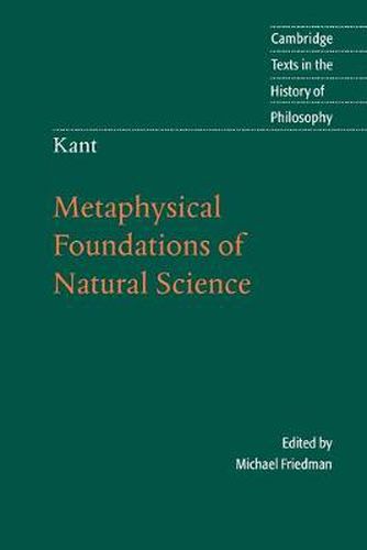 Cover image for Kant: Metaphysical Foundations of Natural Science