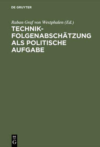 Cover image for Technikfolgenabschatzung ALS Politische Aufgabe