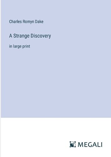 Cover image for A Strange Discovery