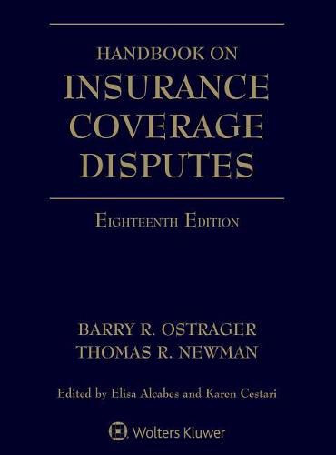 Cover image for Handbook on Insurance Coverage Disputes