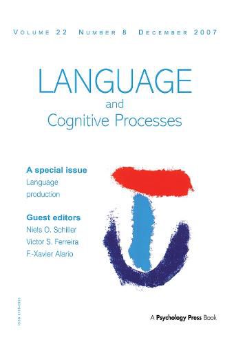 Cover image for Language Production: Second International Workshop on Language Production: A Special Issue of Language and Cognitive Processes