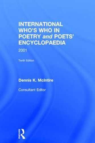 Cover image for International Who's Who In Poetry and Poets' Encyclopaedia