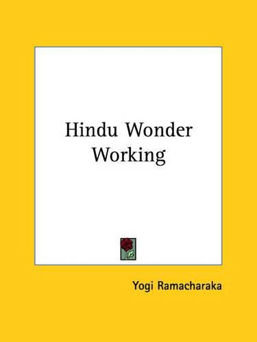 Cover image for Hindu Wonder Working