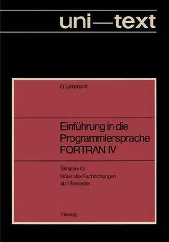 Cover image for Einfuhrung in die Programmiersprache FORTRAN