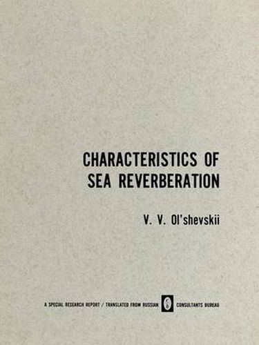 Cover image for Characteristics of Sea Reverberation