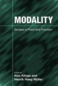 Cover image for Modality: Studies in Form and Function