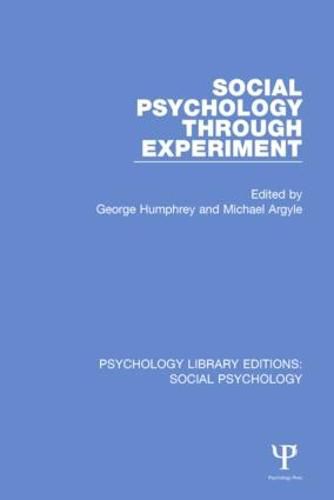 Cover image for Social Psychology Through Experiment