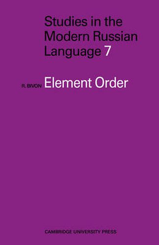 Cover image for Element Order