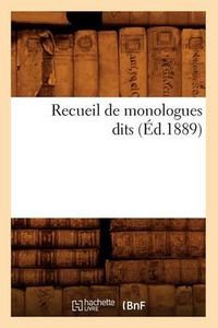 Cover image for Recueil de Monologues Dits (Ed.1889)