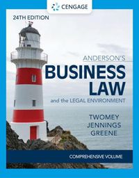 Cover image for Anderson's Business Law & The Legal Environment - Comprehensive Edition