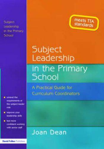 Cover image for Subject Leadership in the Primary School: A Practical Guide for Curriculum Coordinators