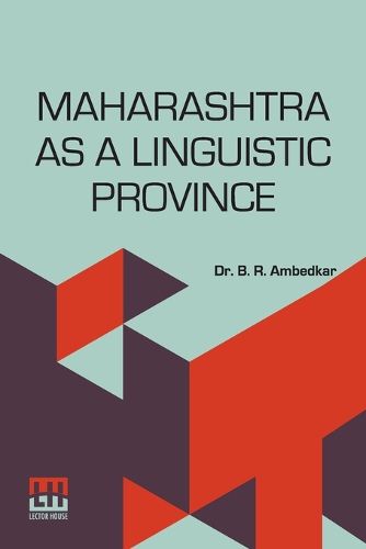 Cover image for Maharashtra As A Linguistic Province