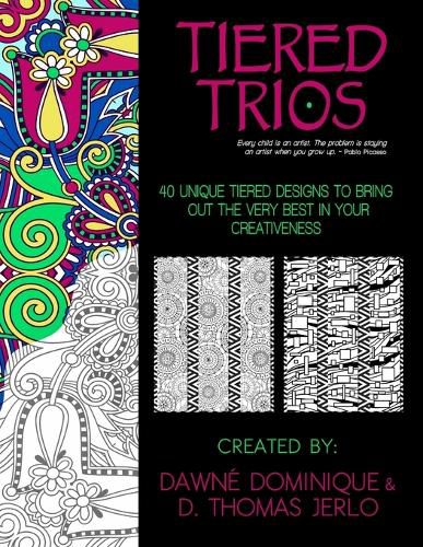 Cover image for Tiered Trios, Adult Coloring Book