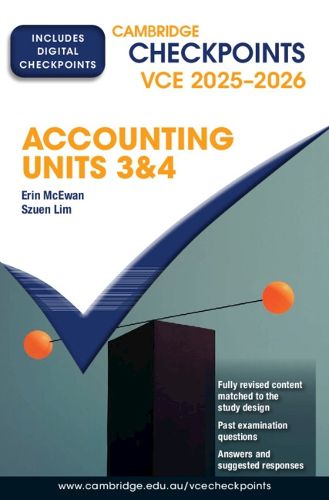 Cover image for Cambridge Checkpoints VCE Accounting Units 3&4 2025-2026