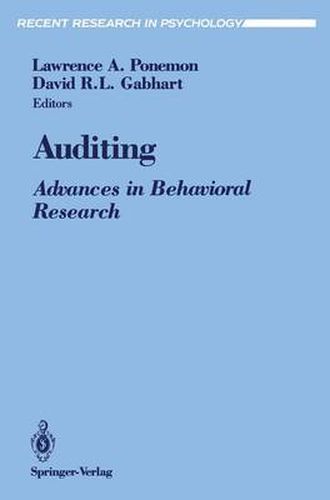 Cover image for Auditing: Advances in Behavioral Research
